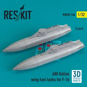   ResKit Models F-16 (CJ/DJ Block 50/52, 50/52+, Sufa) – 600 gallonos szárny alatti üzemanyag-póttartályok, 2 db