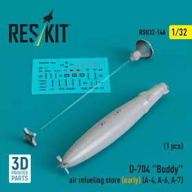   ResKit Models D-704 Buddy air refueling store (early) (1 pcs) (A-4, A-6, A-7) (3D Printed) - D-704 – Buddy légi utántöltő konténer