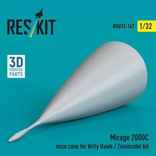 ResKit Models Mirage 2000C nose cone for Kitty Hawk / Zimimodel kit (3D Printed) - orrkúp