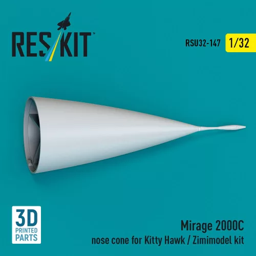ResKit Models Mirage 2000C nose cone for Kitty Hawk / Zimimodel kit (3D Printed) - orrkúp
