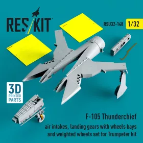   ResKit Models F-105 Thunderchief – légbeömlők, futómű, futóműaknák és terhelt állapotú kerekek