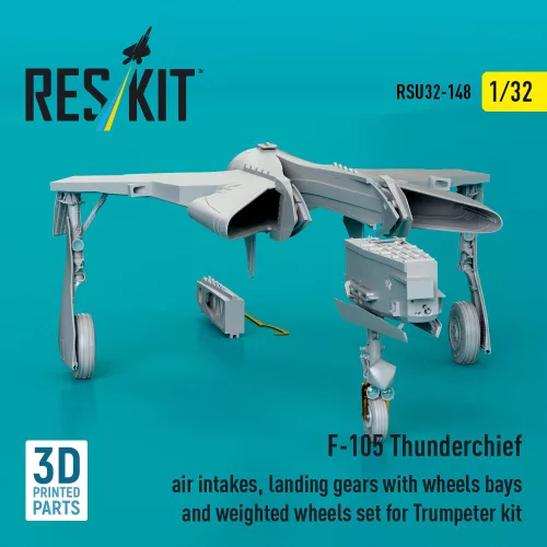 ResKit Models F-105 Thunderchief – légbeömlők, futómű, futóműaknák és terhelt állapotú kerekek