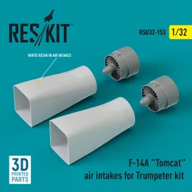   ResKit Models F-14A Tomcat air intakes for Trumpeter kit (3D Printed) - légbeömlők