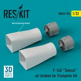  ResKit Models F-14D Tomcat air intakes for Trumpeter kit (3D Printed) - légbeömlők