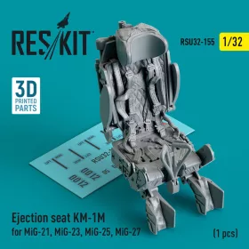   ResKit Models Ejection seat KM-1M for MiG-21, MiG-23, MiG-25, MiG-27 (1 pcs) (3D Printed) - MiG-21/23/25/27 – KM-1M katapultülés, 1 db
