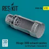 ResKit Models Mirage 2000 exhaust nozzle for Kitty Hawk / Zimimodel kit (3D Printed) - hajtómű-fúvócső