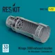 ResKit Models Mirage 2000 exhaust nozzle for Kitty Hawk / Zimimodel kit (3D Printed) - hajtómű-fúvócső