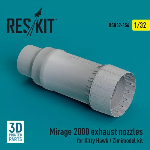 ResKit Models Mirage 2000 exhaust nozzle for Kitty Hawk / Zimimodel kit (3D Printed) - hajtómű-fúvócső