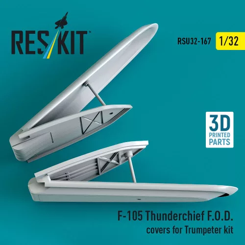 ResKit Models F-105 Thunderchief F.O.D. covers for Trumpeter kit (3D Printed) - FOD-védőburkolatok