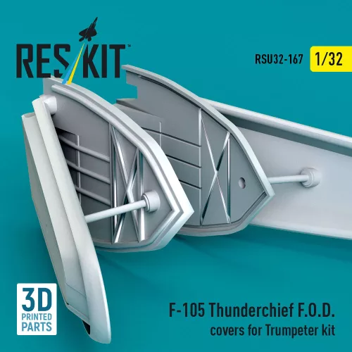 ResKit Models F-105 Thunderchief F.O.D. covers for Trumpeter kit (3D Printed) - FOD-védőburkolatok