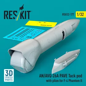   ResKit Models AN/AVQ-26A PAVE Tack pod with pilon for F-4 Phantom II (3D Printed) - AN/AVQ-26A PAVE Tack – konténer