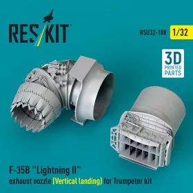   ResKit Models F-35B Lightning II exhaust nozzle (Vertical landing) for Trumpeter kit (3D printed) - hajtómű-fúvócső