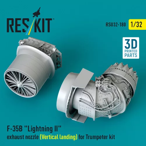 ResKit Models F-35B Lightning II exhaust nozzle (Vertical landing) for Trumpeter kit (3D printed) - hajtómű-fúvócső