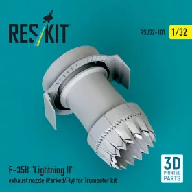   ResKit Models F-35B Lightning II exhaust nozzle (Parked/Fly) for Trumpeter kit (3D printed) - hajtómű-fúvócső