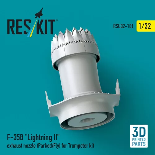 ResKit Models F-35B Lightning II exhaust nozzle (Parked/Fly) for Trumpeter kit (3D printed) - hajtómű-fúvócső