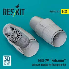   ResKit Models MiG-29 Fulcrum exhaust nozzles for Trumpeter kit (3D Printed) - hajtómű-fúvócsövek