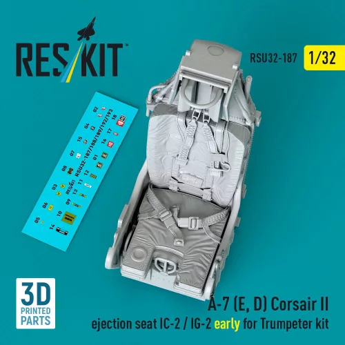 ResKit Models A-7 (E, D) Corsair II ejection seat IC-2 / IG-2 early for Trumpeter kit (3D Printed) - katapultülés