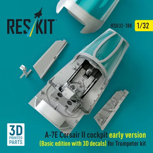 ResKit Models A-7E Corsair II korai – alap cockpitkészlet 3D matricákkal