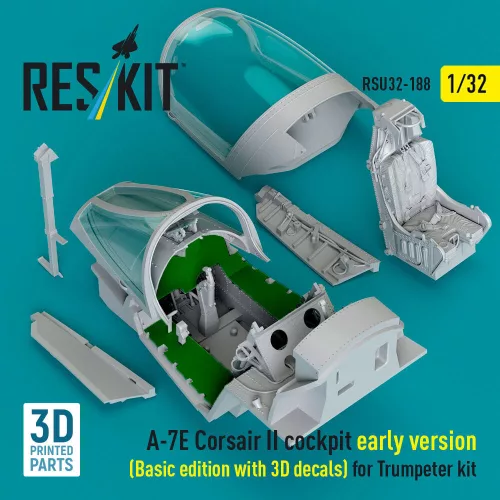 ResKit Models A-7E Corsair II korai – alap cockpitkészlet 3D matricákkal