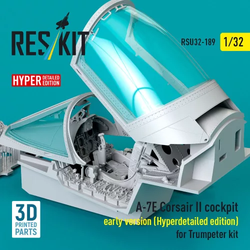 ResKit Models A-7E Corsair II early cockpit (Hyperdetailed edition) for Trumpeter kit (3D Printed) - részletes cockpitkészlet