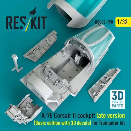 ResKit Models A-7E Corsair II késői – alap cockpitkészlet 3D matricákkal