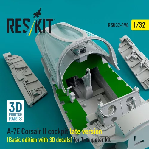 ResKit Models A-7E Corsair II késői – alap cockpitkészlet 3D matricákkal