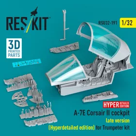   ResKit Models A-7E Corsair II late cockpit (Hyperdetailed edition) for Trumpeter kit (3D Printed) - részletes cockpitkészlet