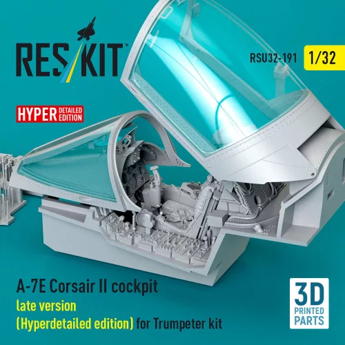 ResKit Models A-7E Corsair II late cockpit (Hyperdetailed edition) for Trumpeter kit (3D Printed) - részletes cockpitkészlet