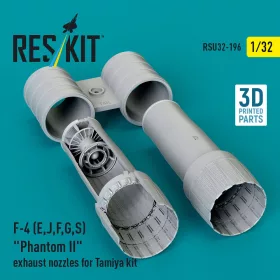   ResKit Models F-4 (E, J, F, G, S) Phantom II exhaust nozzles for Tamiya kit (3D Printed) - hajtómű-fúvócsövek
