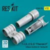 ResKit Models F-4 (E, J, F, G, S) Phantom II exhaust nozzles for Tamiya kit (3D Printed) - hajtómű-fúvócsövek