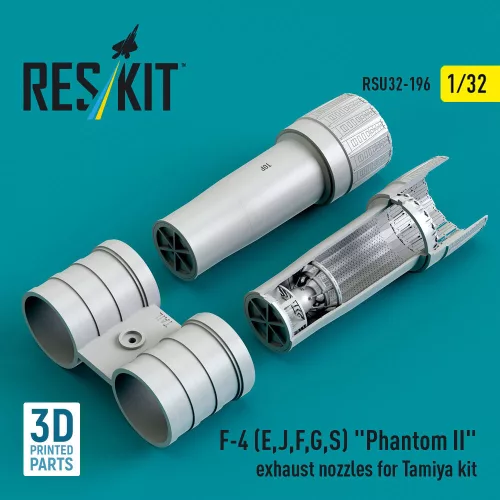 ResKit Models F-4 (E, J, F, G, S) Phantom II exhaust nozzles for Tamiya kit (3D Printed) - hajtómű-fúvócsövek