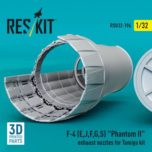 ResKit Models F-4 (E, J, F, G, S) Phantom II exhaust nozzles for Tamiya kit (3D Printed) - hajtómű-fúvócsövek