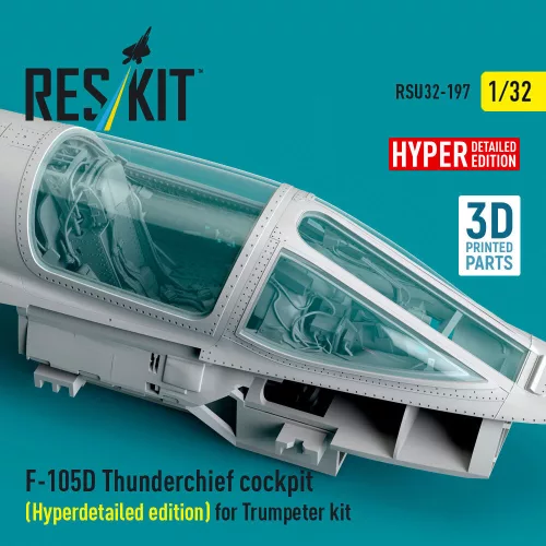 ResKit Models F-105D Thunderchief cockpit (Hyperdetailed edition) for Trumpeter kit (3D Printed) - részletes cockpitkészlet