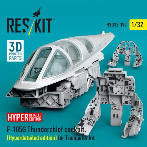 ResKit Models F-105G Thunderchief cockpit (Hyperdetailed edition) for Trumpeter kit (3D Printed) - részletes cockpitkészlet
