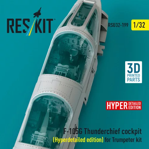 ResKit Models F-105G Thunderchief cockpit (Hyperdetailed edition) for Trumpeter kit (3D Printed) - részletes cockpitkészlet