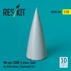 ResKit Models Mirage 2000-5 nose cone for Kitty Hawk / Zimimodel kit (3D Printed) - orrkúp