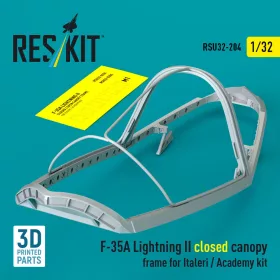   ResKit Models F-35A Lightning II closed canopy frame for Italeri / Academy kit (3D Printed) - zárt kabintetőkeret