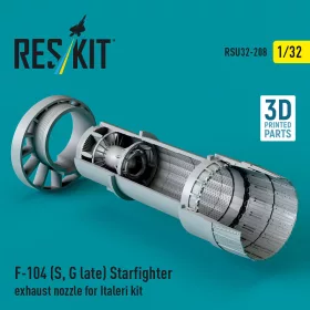   ResKit Models F-104 (S, G late) Starfighter exhaust nozzle for Italeri kit (3D Printed) - F-104 (S, G késői) Starfighter – hajtómű-fúvócső