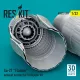 ResKit Models Su-27 Flanker exhaust nozzles for Trumpeter kit (3D Printed) - hajtómű-fúvócsövek