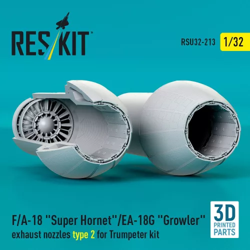 ResKit Models F/A-18 Super Hornet/EA-18G Growler – 2. típusú hajtómű-fúvócsövek