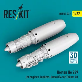   ResKit Models Horten Ho 229 jet engines Junkers Jumo 004 (2 pcs) (3D Printed) for Takom - hajtóművek