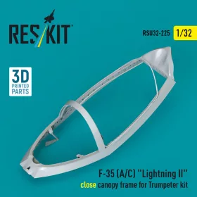   ResKit Models F-35 (A/C) Lightning II close canopy frame for Trumpeter kit (3D Printed) - zárt kabintetőkeret