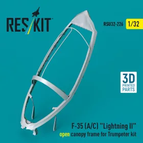   ResKit Models F-35 (A/C) Lightning II open canopy frame for Trumpeter kit (3D Printed) - nyitott kabintetőkeret