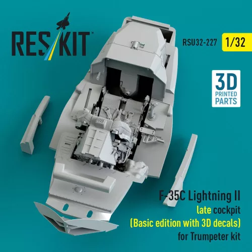 ResKit Models F-35C Lightning II késői – alap cockpitkészlet 3D matricákkal