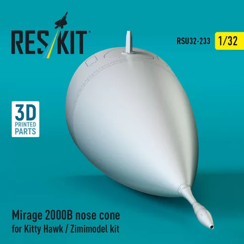 ResKit Models Mirage 2000B nose cone for Kitty Hawk / Zimimodel kit (3D Printed) - orrkúp
