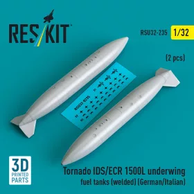   ResKit Models Tornado IDS/ECR – 1500 literes szárny alatti üzemanyag-póttartályok, 2 db