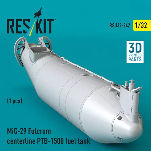 ResKit Models MiG-29 Fulcrum centerline PTB-1500 fuel tank (1 pcs) (3D Printed) - MiG-29 Fulcrum – PTB-1500 törzs alatti üzemanyag-póttartály, 1 db