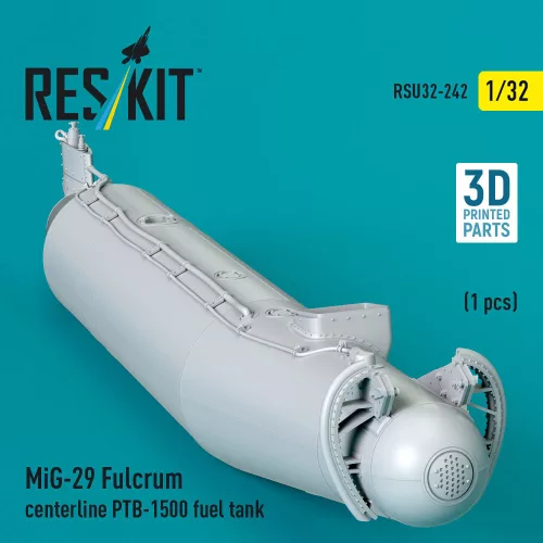 ResKit Models MiG-29 Fulcrum centerline PTB-1500 fuel tank (1 pcs) (3D Printed) - MiG-29 Fulcrum – PTB-1500 törzs alatti üzemanyag-póttartály, 1 db