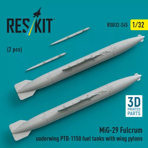 ResKit Models MiG-29 Fulcrum – PTB-1150 szárny alatti üzemanyag-póttartályok pilonokkal, 2 db