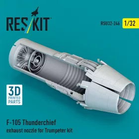   ResKit Models F-105 Thunderchief exhaust nozzle for Trumpeter kit (3D Printed) - hajtómű-fúvócső
